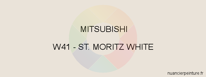 Peinture Mitsubishi W41 St. Moritz White