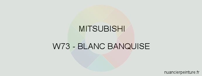 Peinture Mitsubishi W73 Blanc Banquise