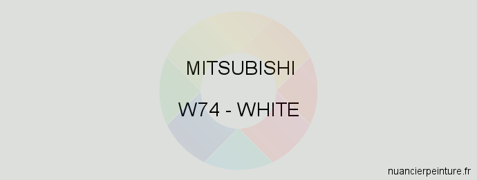 Peinture Mitsubishi W74 White