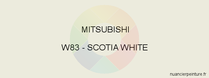 Peinture Mitsubishi W83 Scotia White