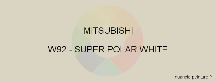 Peinture Mitsubishi W92 Super Polar White