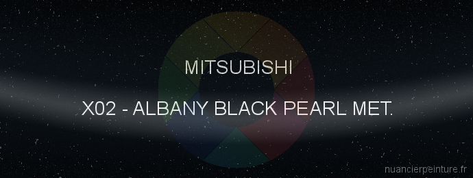 Peinture Mitsubishi X02 Albany Black Pearl Met.