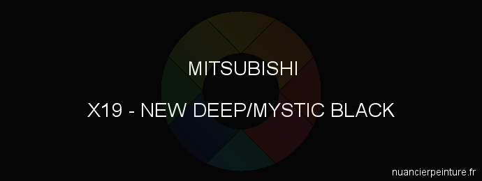 Peinture Mitsubishi X19 New Deep/mystic Black