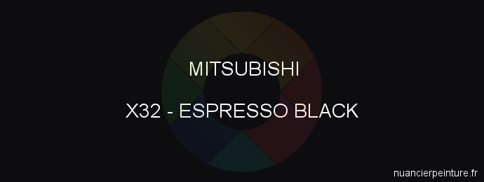 Peinture Mitsubishi X32 Espresso Black