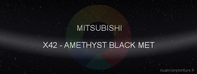 Peinture Mitsubishi X42 Amethyst Black Met