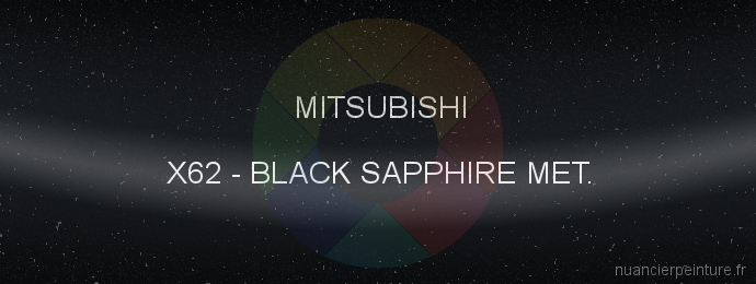 Peinture Mitsubishi X62 Black Sapphire Met.