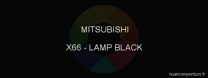 Peinture Mitsubishi X66 Lamp Black