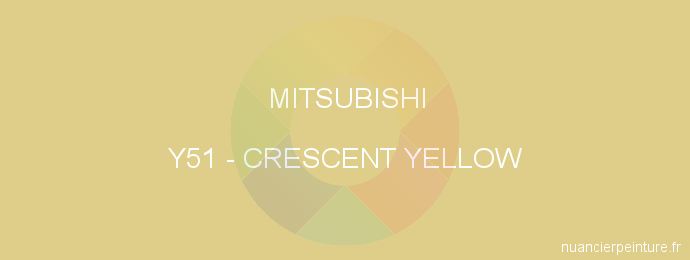 Peinture Mitsubishi Y51 Crescent Yellow