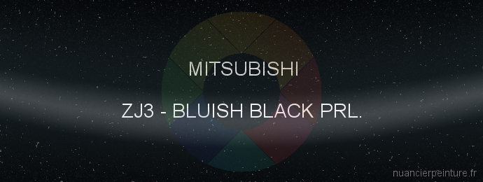 Peinture Mitsubishi ZJ3 Bluish Black Prl.