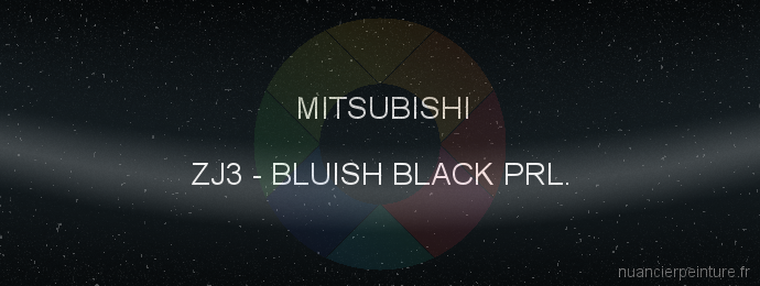 Peinture Mitsubishi ZJ3 Blueish Black Prl.