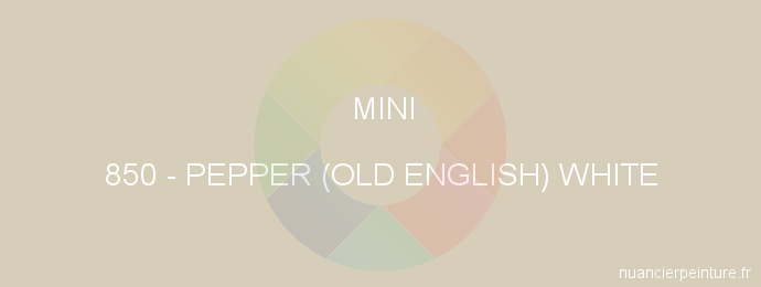 Peinture Mini 850 Pepper (old English) White