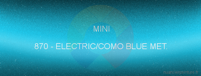 Peinture Mini 870 Electric/como Blue Met.