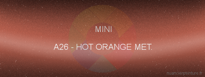 Peinture Mini A26 Hot Orange Met.