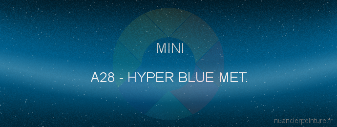 Peinture Mini A28 Hyper Blue Met.