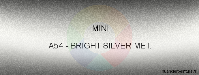 Peinture Mini A54 Bright Silver Met.