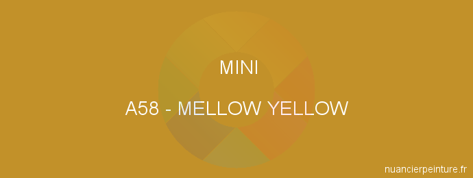 Peinture Mini A58 Mellow Yellow