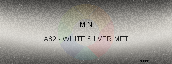 Peinture Mini A62 White Silver Met.