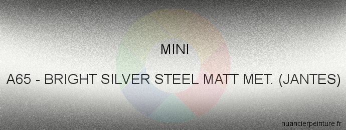 Peinture Mini A65 Bright Silver Steel Matt Met. (jantes)