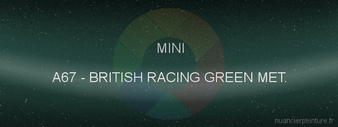 Peinture Mini A67 British Racing Green Met.
