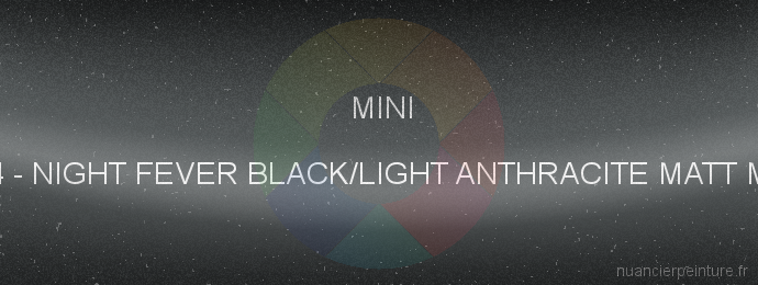 Peinture Mini B04 Night Fever Black/light Anthracite Matt Met.