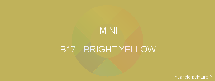 Peinture Mini B17 Bright Yellow