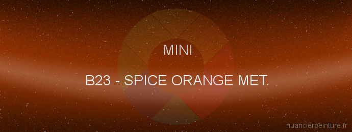 Peinture Mini B23 Spice Orange Met.