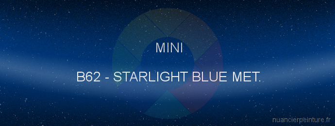 Peinture Mini B62 Starlight Blue Met.