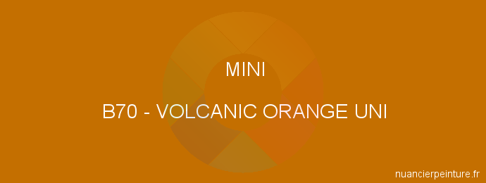 Peinture Mini B70 Volcanic Orange Uni