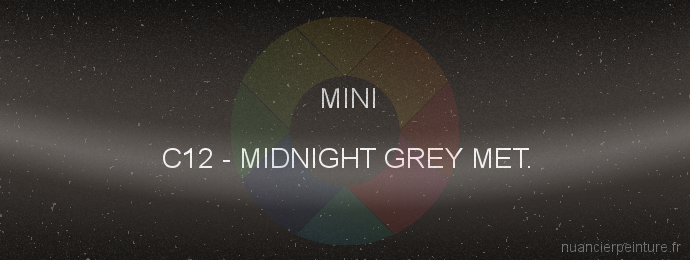 Peinture Mini C12 Midnight Grey Met.