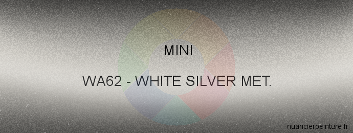 Peinture Mini WA62 White Silver Met.
