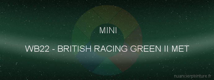 Peinture Mini WB22 British Racing Green Ii Met