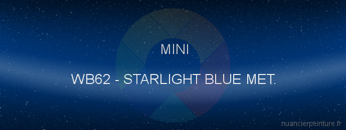 Peinture Mini WB62 Starlight Blue Met.
