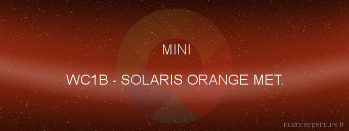 Peinture Mini WC1B Solaris Orange Met.