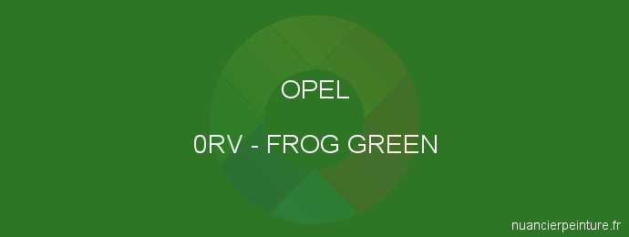 Peinture Opel 0RV Frog Green
