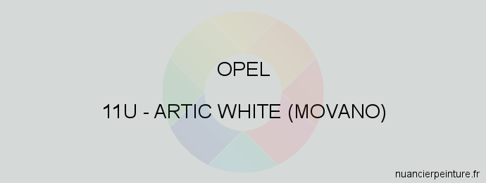 Peinture Opel 11U Artic White (movano)