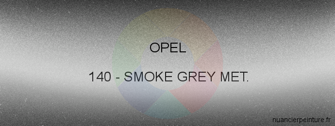 Peinture Opel 140 Smoke Grey Met.