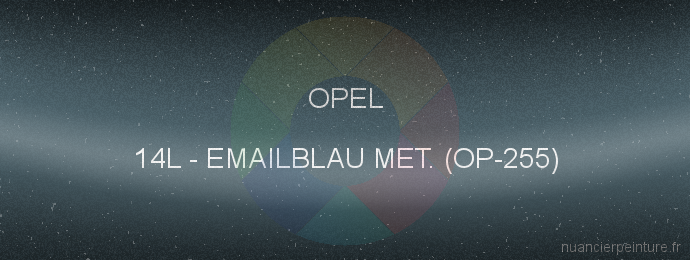 Peinture Opel 14L Emailblau Met. (op-255)