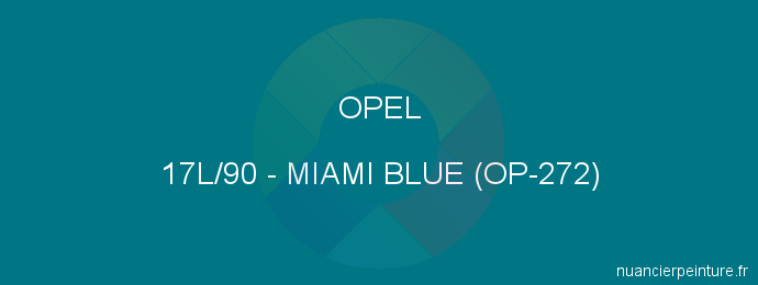 Peinture Opel 17L/90 Miami Blue (op-272)