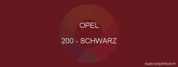 Peinture Opel 200 Schwarz