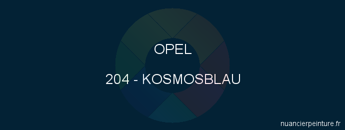 Peinture Opel 204 Kosmosblau