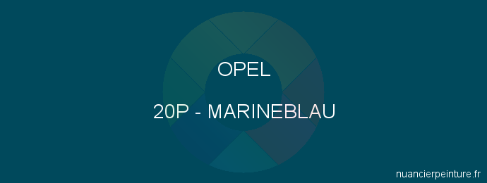 Peinture Opel 20P Marineblau