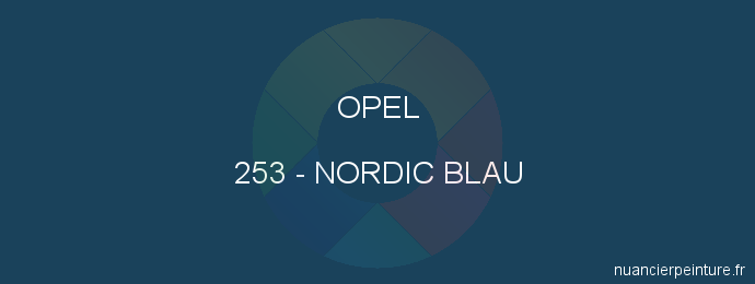 Peinture Opel 253 Nordic Blau