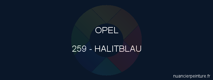 Peinture Opel 259 Halitblau