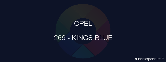 Peinture Opel 269 Kings Blue
