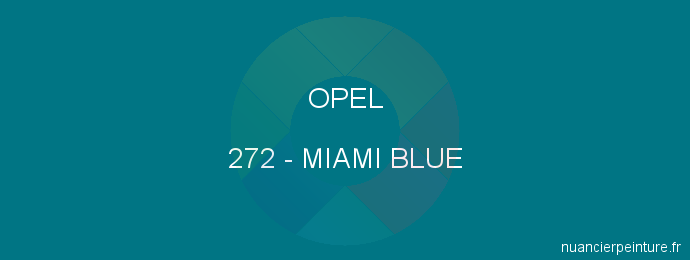 Peinture Opel 272 Miami Blue