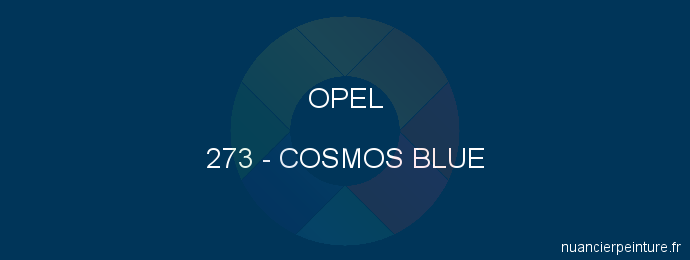 Peinture Opel 273 Cosmos Blue