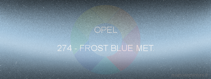 Peinture Opel 274 Frost Blue Met.