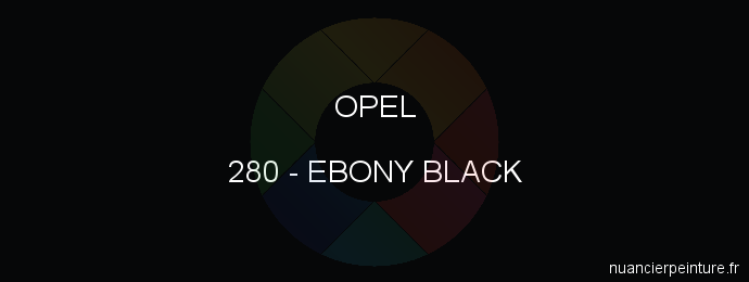Peinture Opel 280 Ebony Black