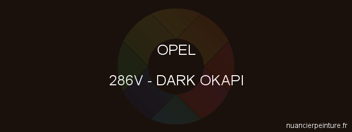 Peinture Opel 286V Dark Okapi