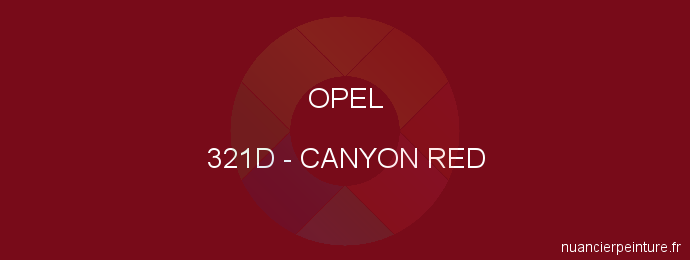 Peinture Opel 321D Canyon Red